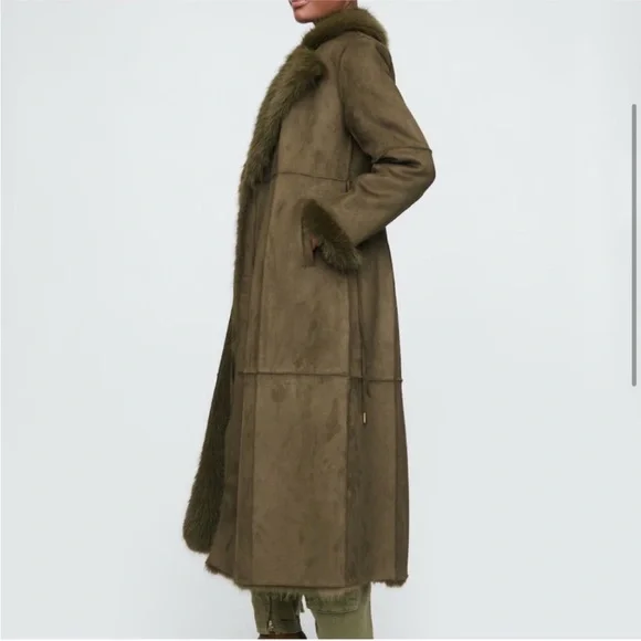 Gap × Cult Gaia Vegan Suede Wrap Coat - Picture 3 of 10